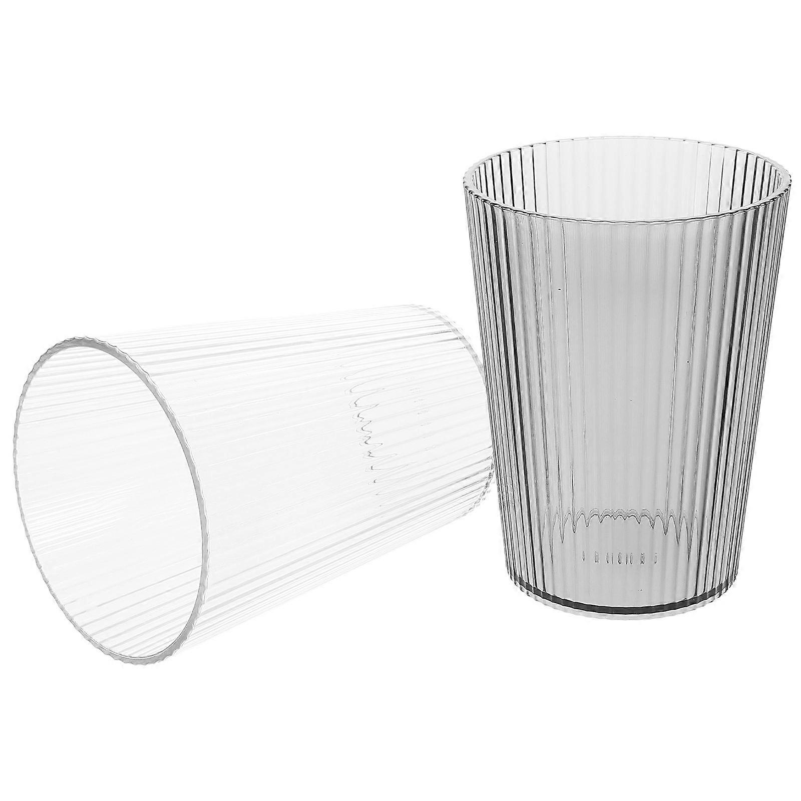 Toothbrush Cup Simple Design Square Shape Storage Organizing Toothbrushes Rinsing 11.00x6.00x6.00cm Plastic 2Pcs