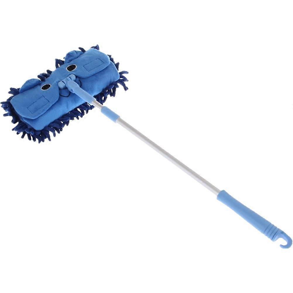 Children's Housework Children's Mop Broom Dustpan Set Removable Mini Speving House Cleaning Toys Extensible Tablet Drag Trep Play Toy Blue