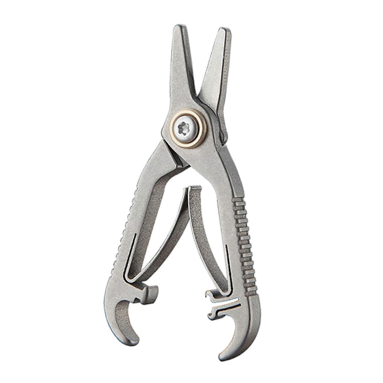 Titanium Alloy Nose Hair Scissors Mini Portable Compact Eyebrow Trimming Tool Manual Beard Trimmer