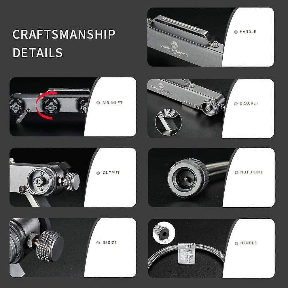 Outdoor Multifunctional FuelTank Extension Hose Four for Two Split Furnace Adapter Convenient GasTank Conversion Tool