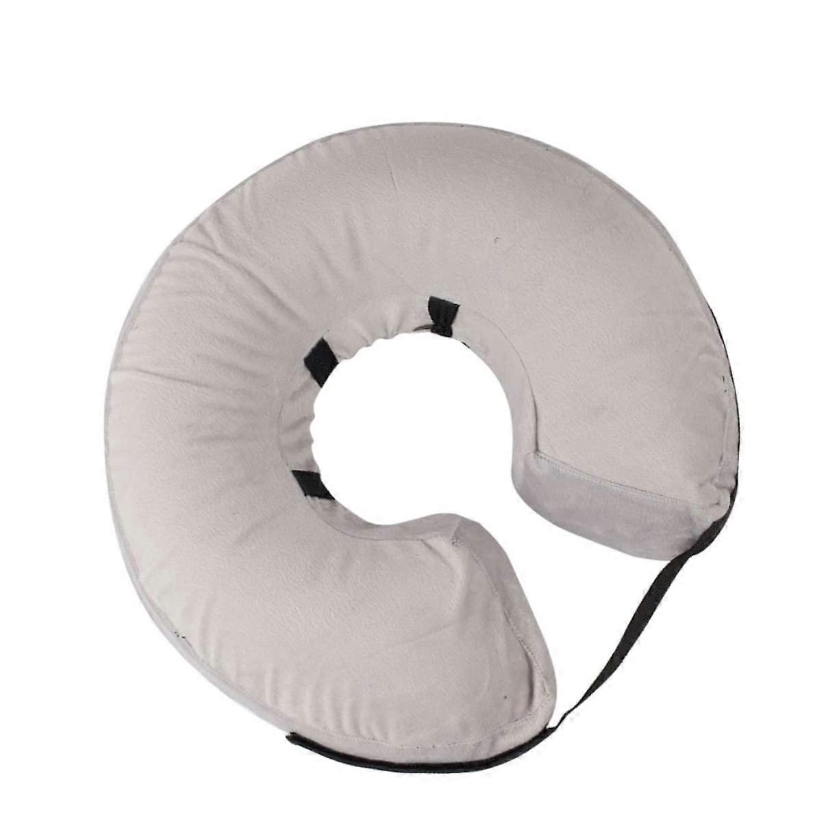 Inflatable Cone Collar, Recovery Cone, Blast Shield Collar for Pets, Grey