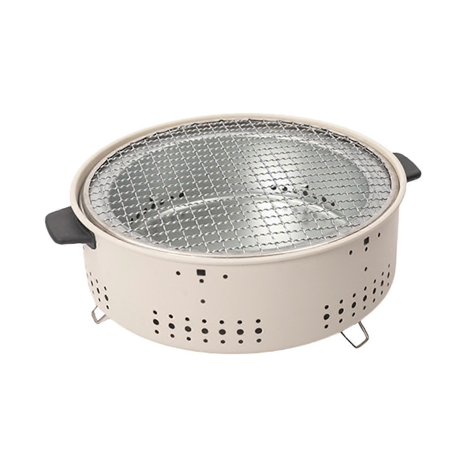 Portable BBQ charcoal grill for camping, small grill with handle charcoal grill oven