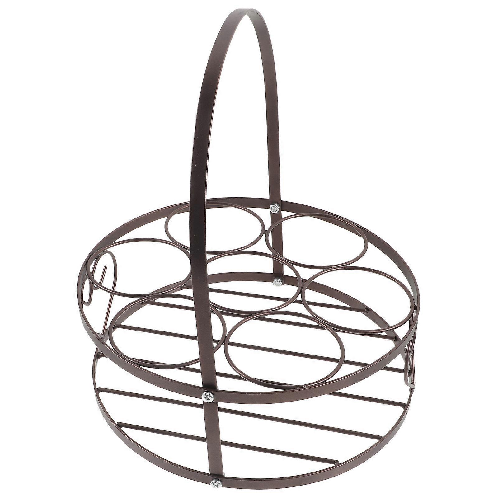 Portable Bottle Carrier Rack Multipurpose Beer Holder For Hotels Restaurants Banquets 32x25.4cm 6 Bottles Capacity 1Pack