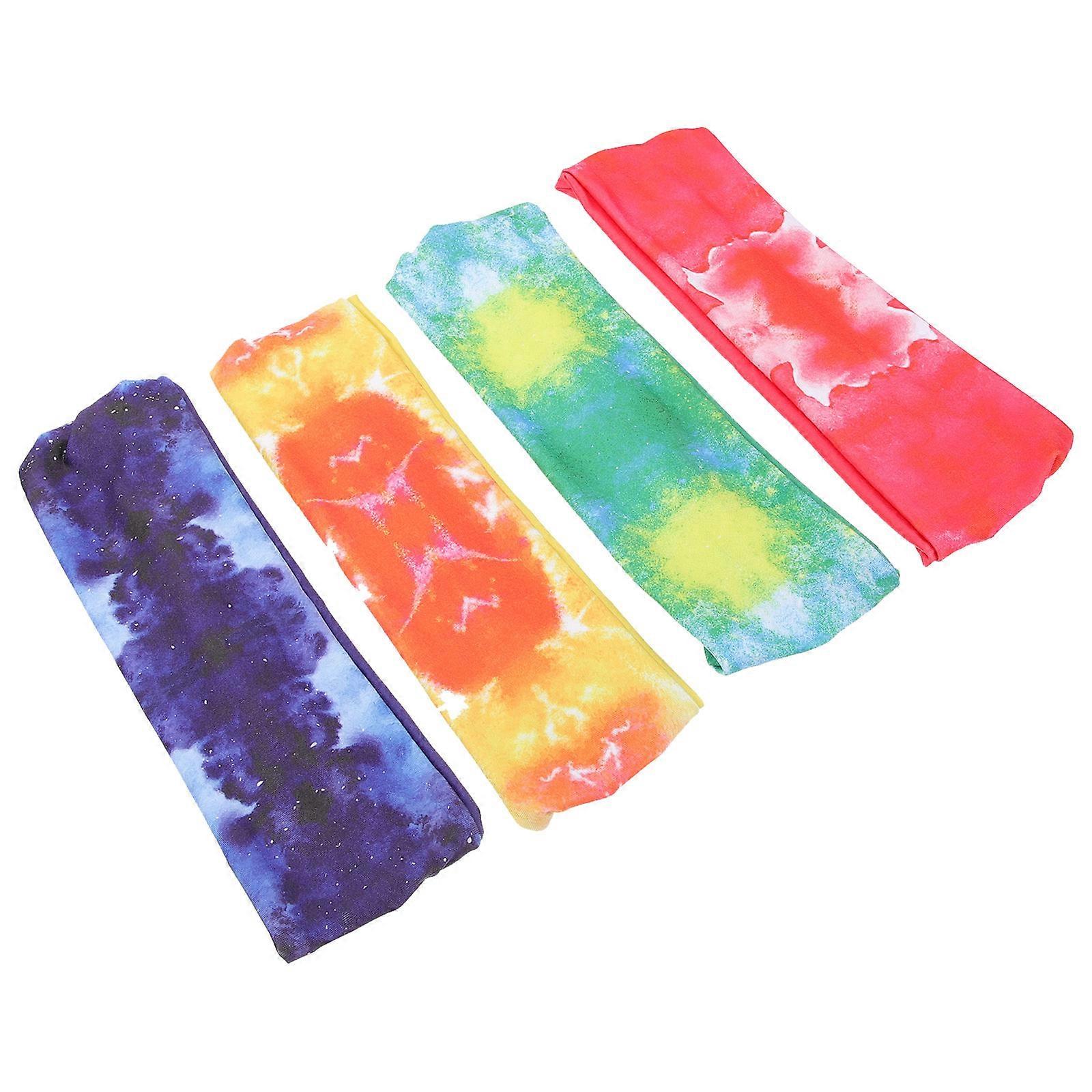 4Pcs Elastic Headwrap Headband for Fitness Running Decorative