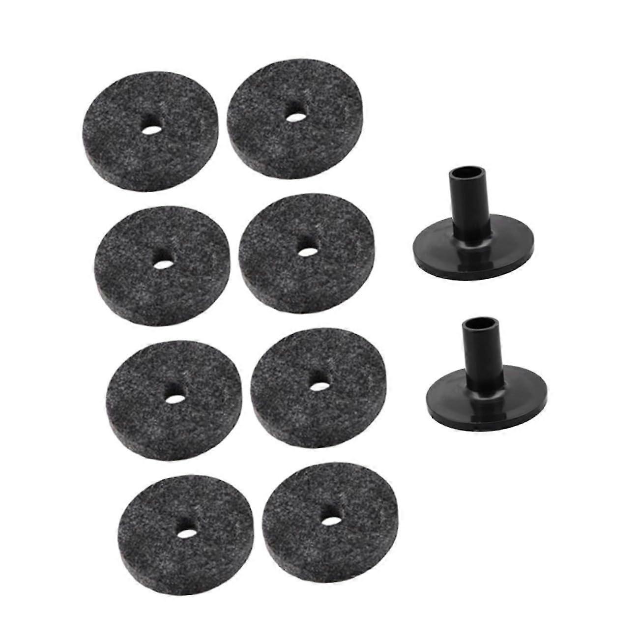 Drum Pad Set with Felt Dampening Pads for Practice, Compatible with Drum Kits, Professional Drummer Accessories