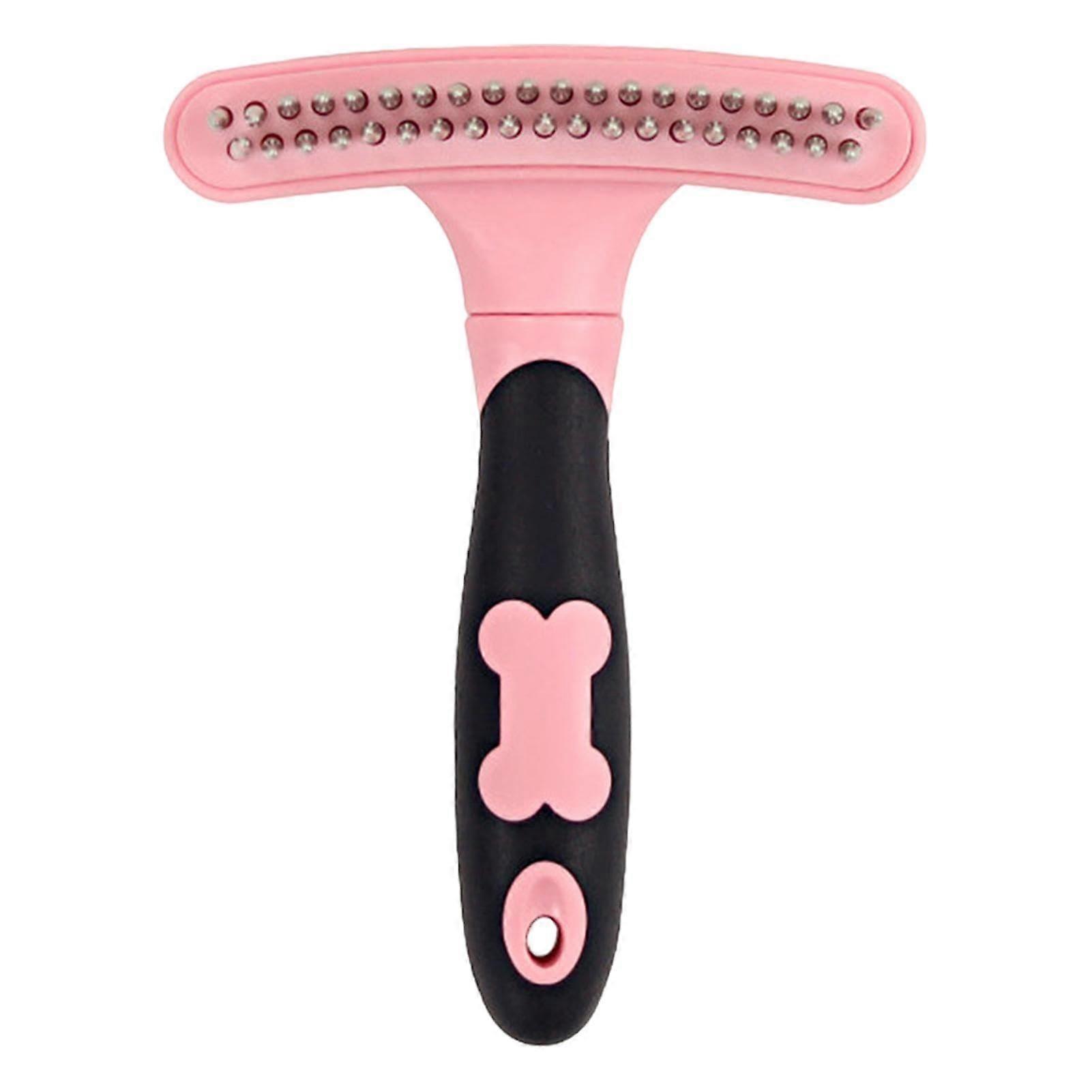 Dog Brushes for Hair Loss - Undercoat Brush with Double-Row Needles, Non-Slip Handle, Extra Wide Comb for Dogs and Cats