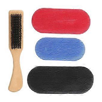 Hommes Barbe Brosse Cheveux Frange Autocollants Poignée Ergonomique Doux Nylon Poils Hommes Brosse À Cheveux Frange De Cheveux Patch SetYMMR)