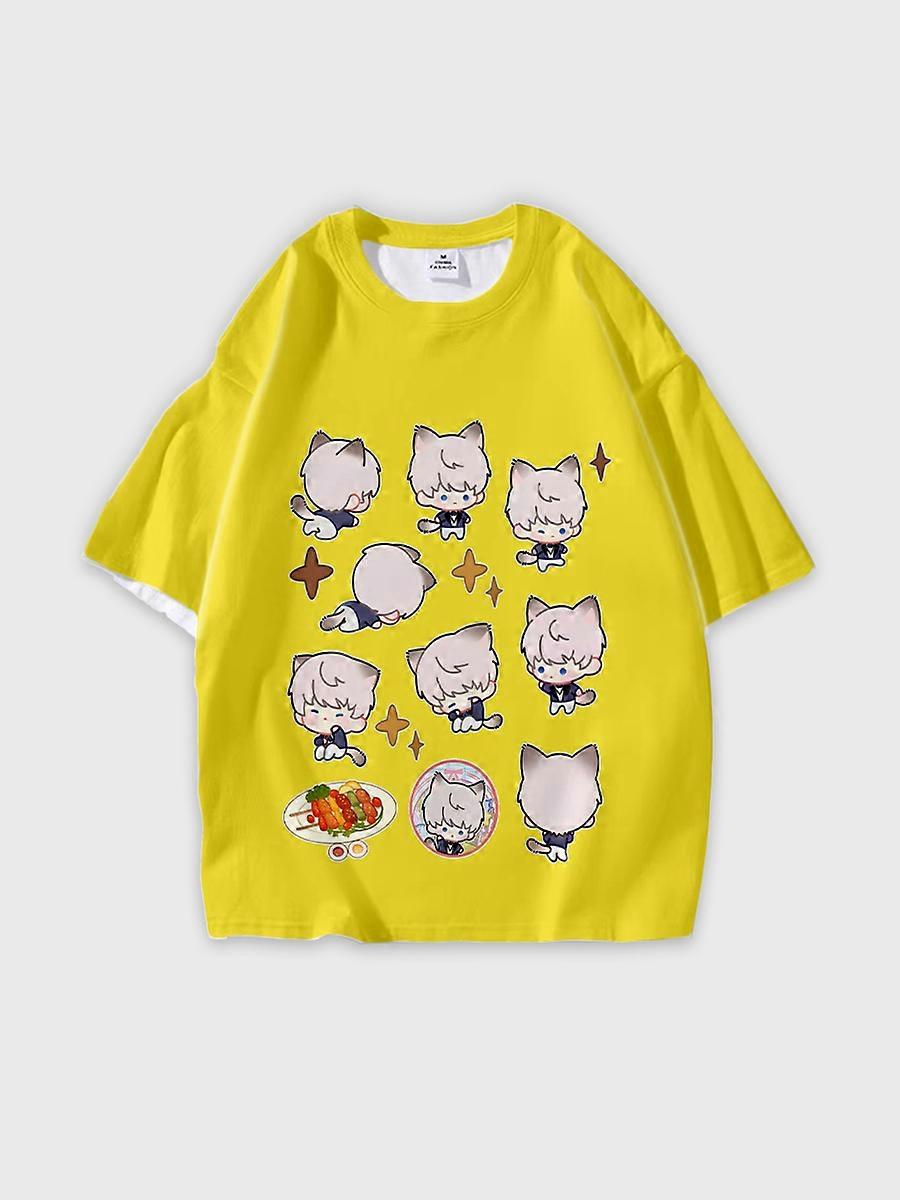 T-shirt round neck Role Pattern loose short sleeve JW2565