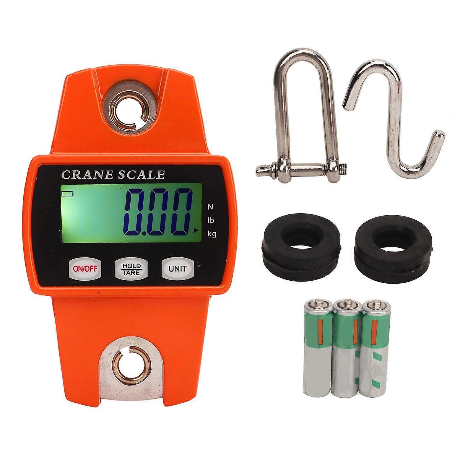 Digital Hanging Scale 300KG LCD Backlit Display High Accuracy Mini Crane Scale for Fishing Hunting YMHC
