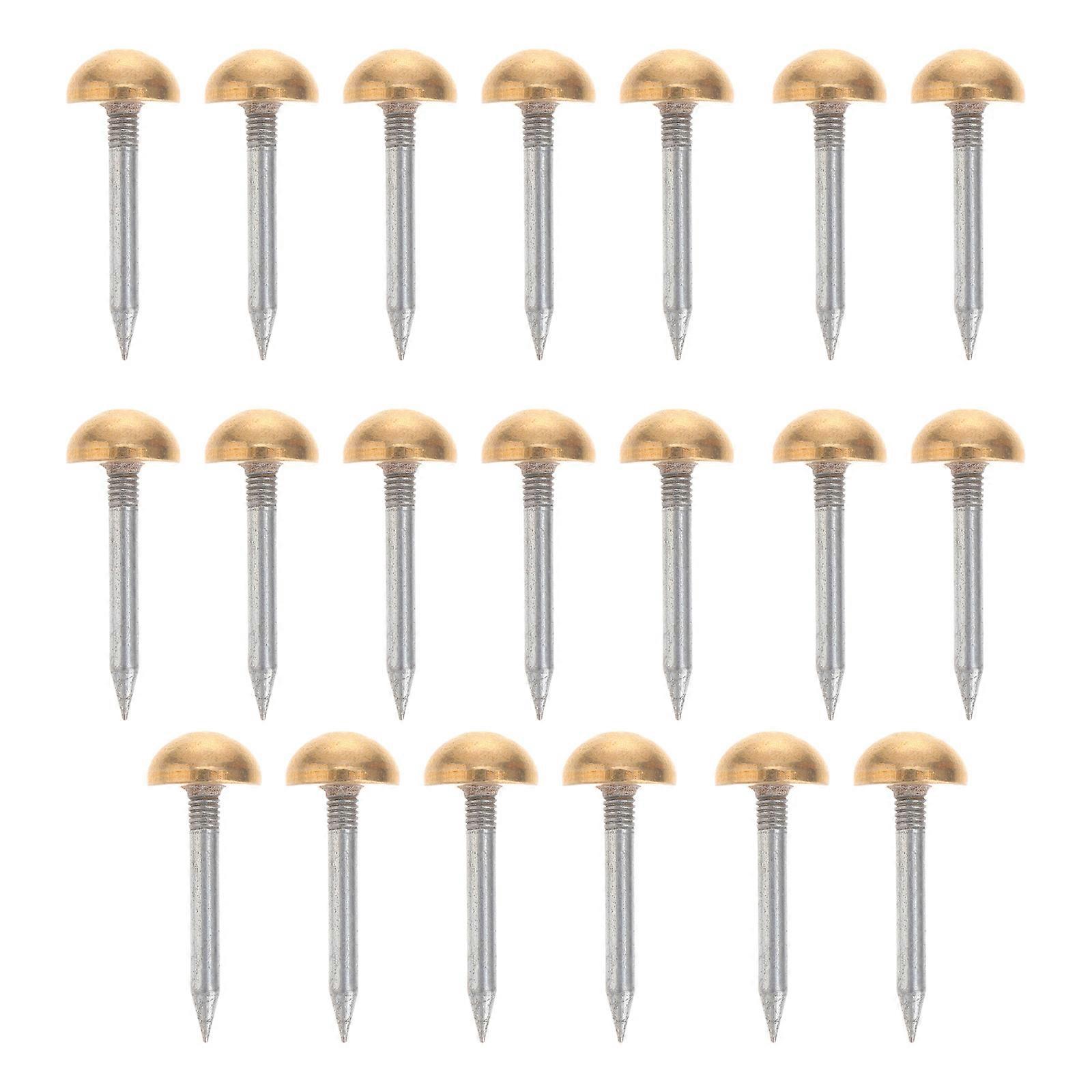 Cabinet Nail Upholstery Pin Note Holding Craft Projects Copper Fixing Nail Half Round Headed 20Pcs