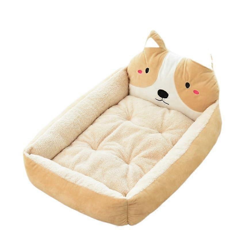 Rectangular dog bed, sleeping bag, dog house, cat sofa bed, pet house, warm nest, soft bed, portable pet cat basket (Color: 4, Size: S) S 4