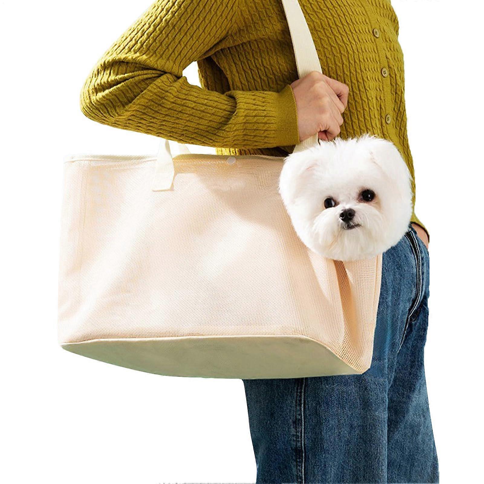 Cat Shoulder Carrier | Breathable Mesh Puppy Sling Bag, Escape-Proof Design for Walks, Lightweight Pet Tote