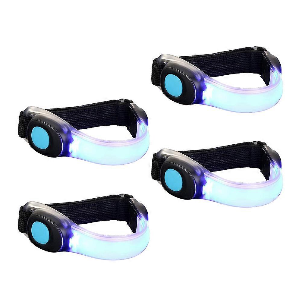 Led Night Running Light Safety Night Running Gear Visibility 4Pcs Blue For Runners Joggers