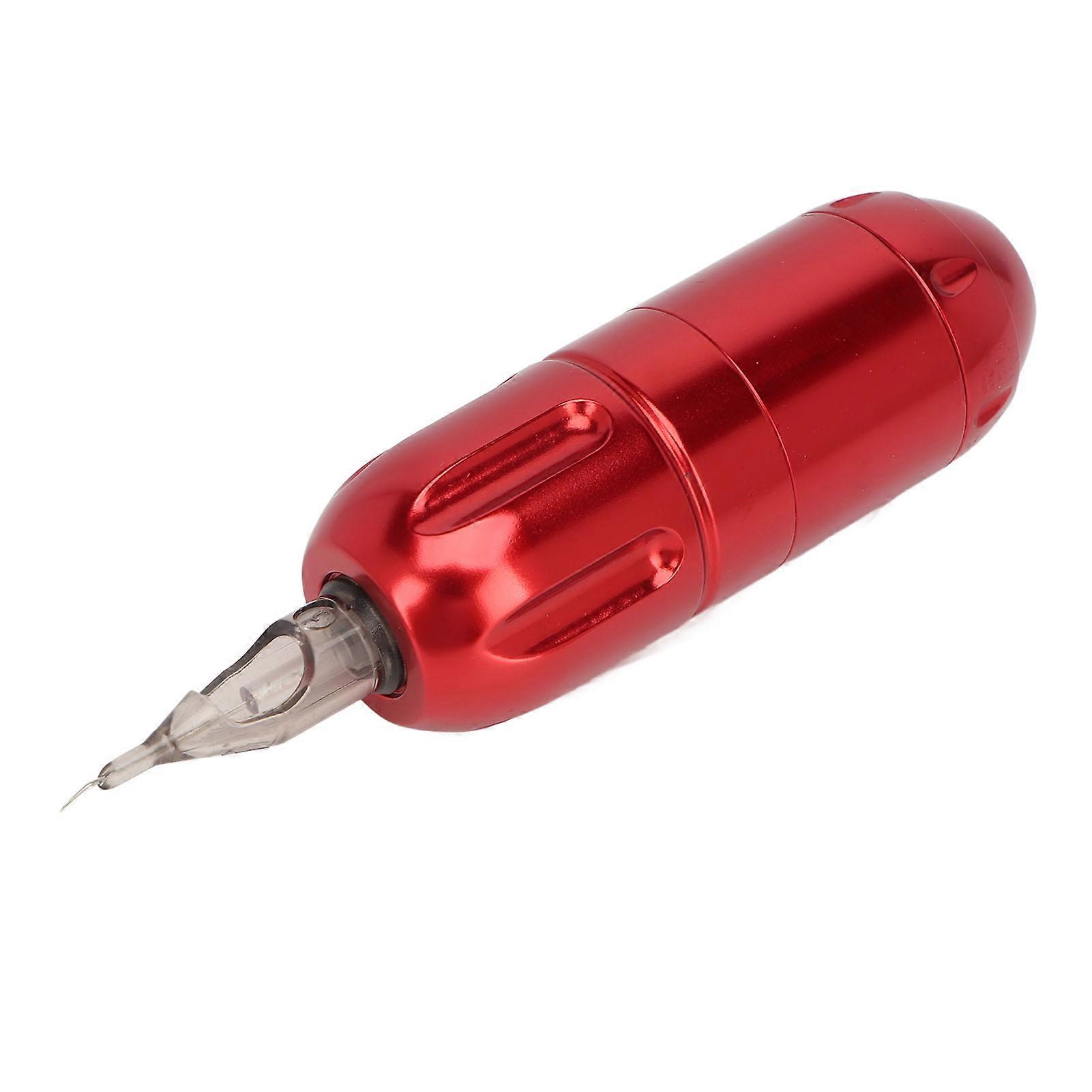 Rotary Tattoo Pen Machine 4.5mm Stroke Liner Shader Brushless Motor RCA Interface Alumimum Cartridges Tattoo Pen Red