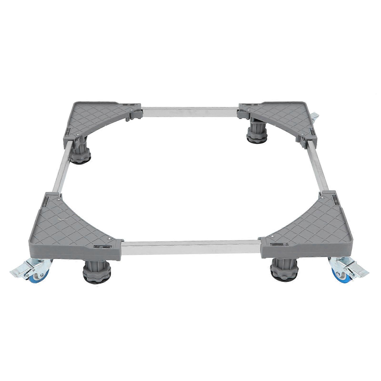 Adjustable Washing Machine Base Stand with Locking Wheels – Durable Multi Functional Laundry Rack for Washer, Dryer, and Fridge with Strong Lifting