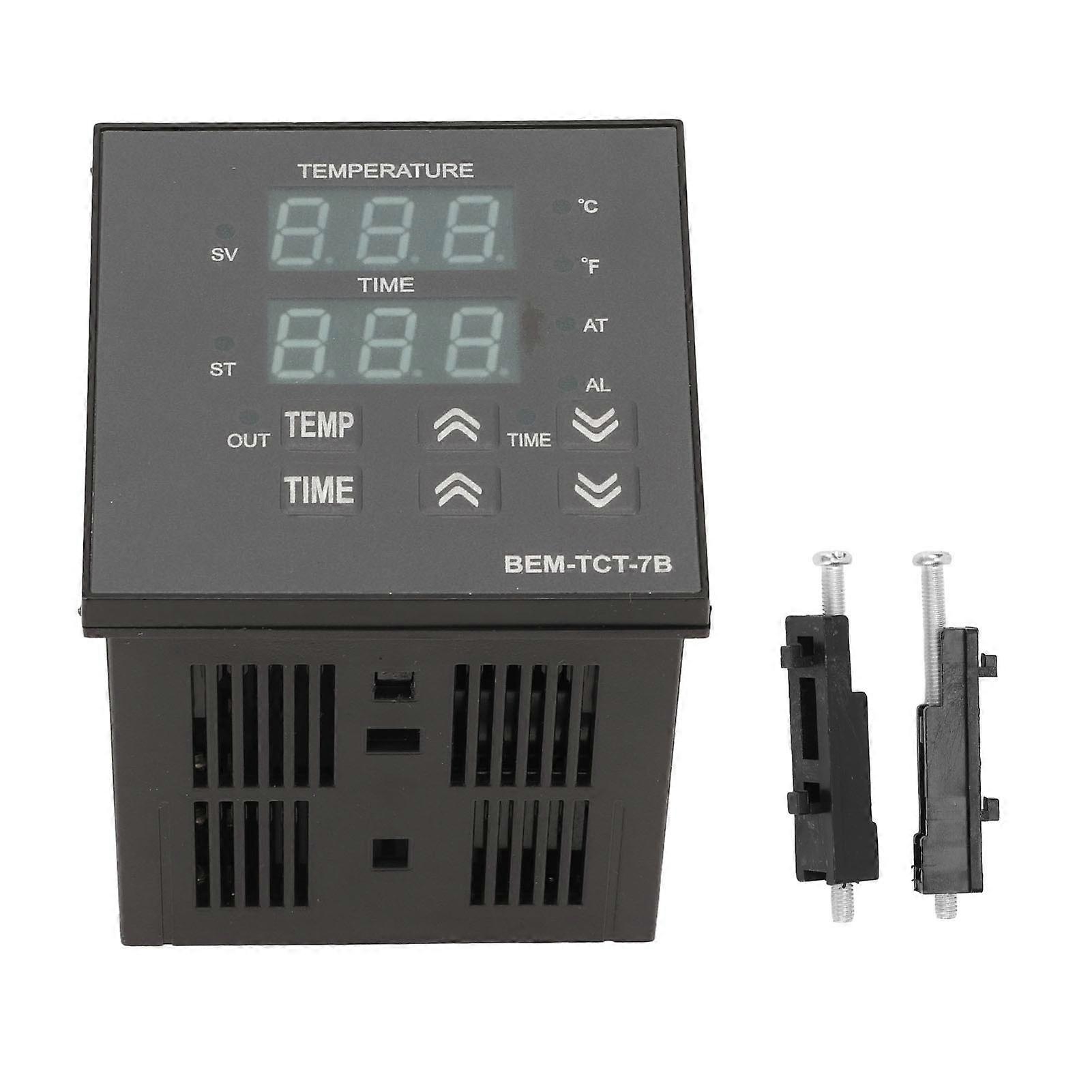 Thermostat Time Digital Display K Type Input Temperature Controller for Heat Press Machine 100‑240V