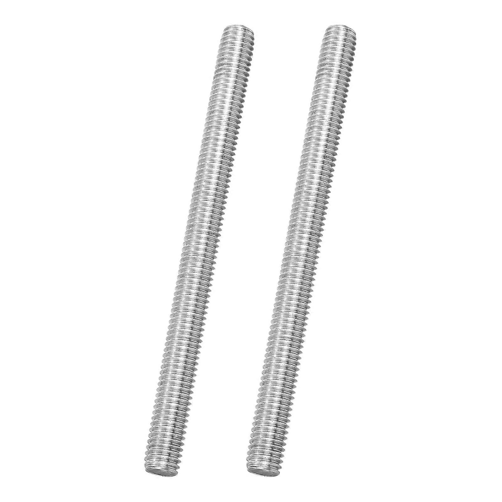 2Pcs M8x100mm Full Threaded Rod 316 Stainless Steel Right Hand All Thread Screw Bolts for Furniture Mounting 1.25mm Pitch