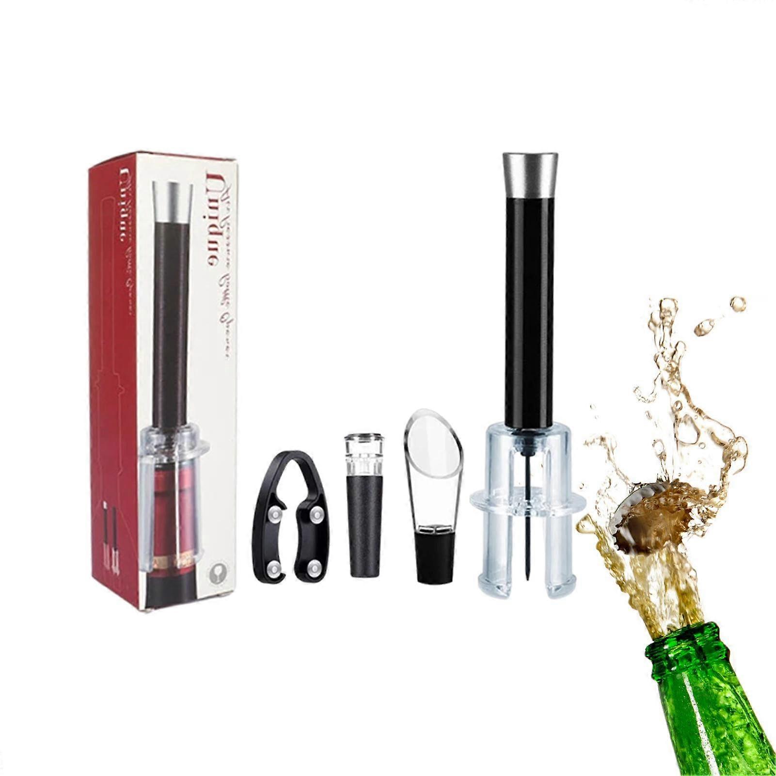 Red Wine Bottle Opener Set Multifunctional Wine Opener Set Practical Wine Opener Accessories for Home, Bar, Outdoor Picnic Aluminum Head
