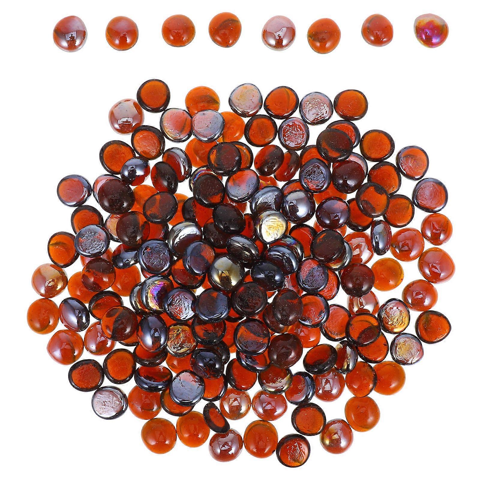 Fire Pit Glass Beads Decorative Stones for Fish Tank DIY Fireplace Crafting Projects Smooth Surface for Aquatic Environments