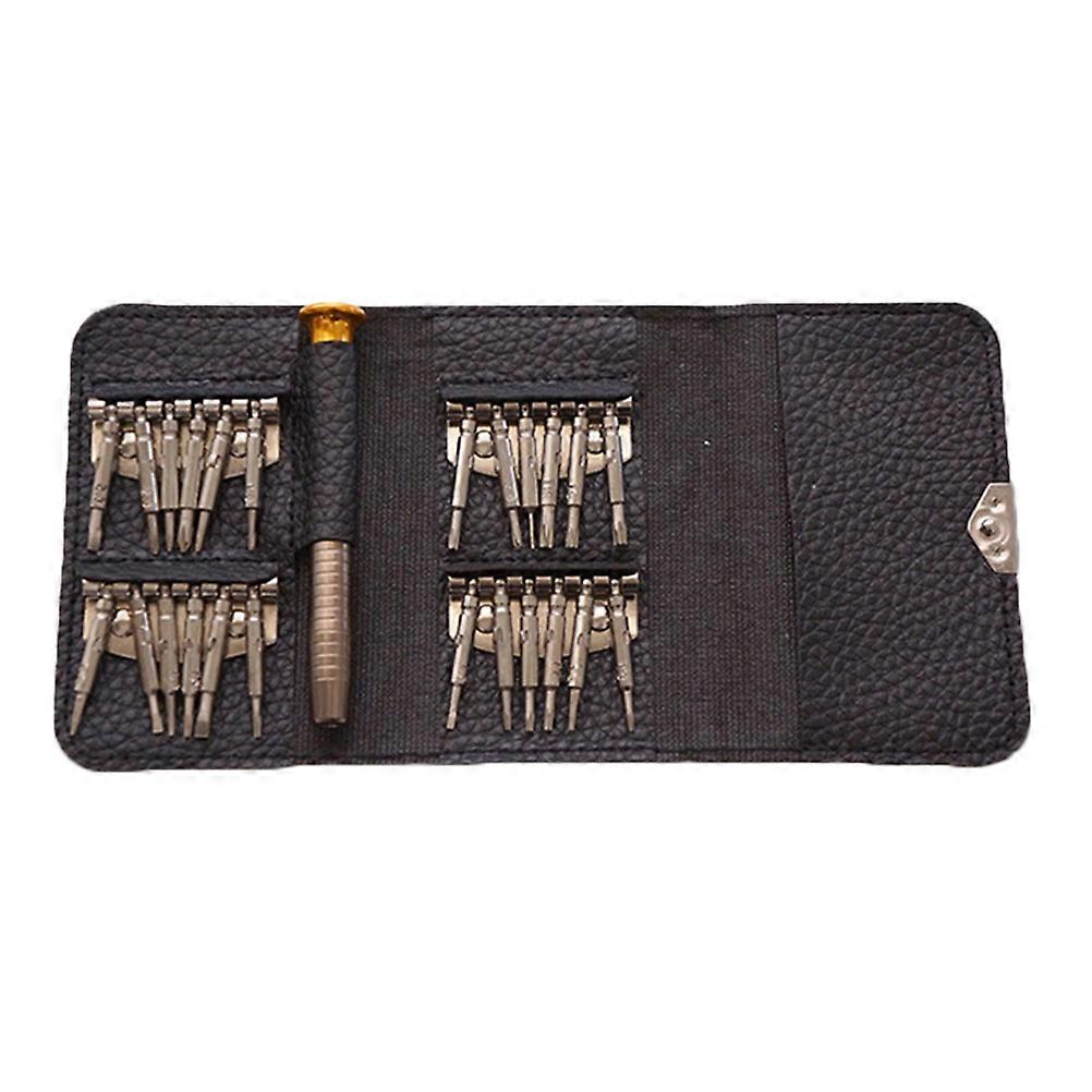 Multi Functional Screwdriver Set for Maintenance Use with 24PCS Bits and Unique Case Black Steel Plastic