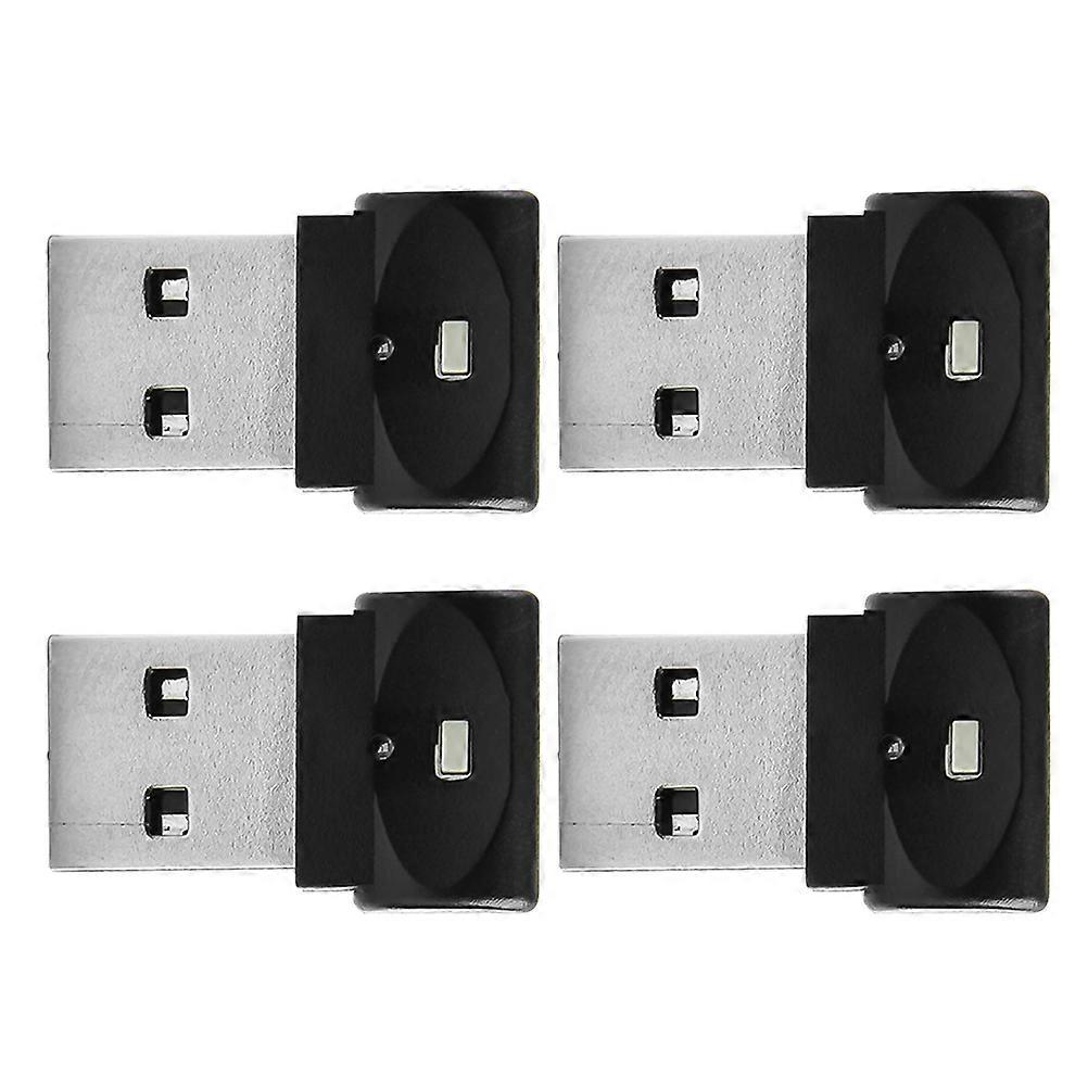 4pcs Mini USB Atmosphere Light Multi Color Gradient Interior Lamp for Car, Home, Hotel, Restaurant Decoration Unique Creative Design