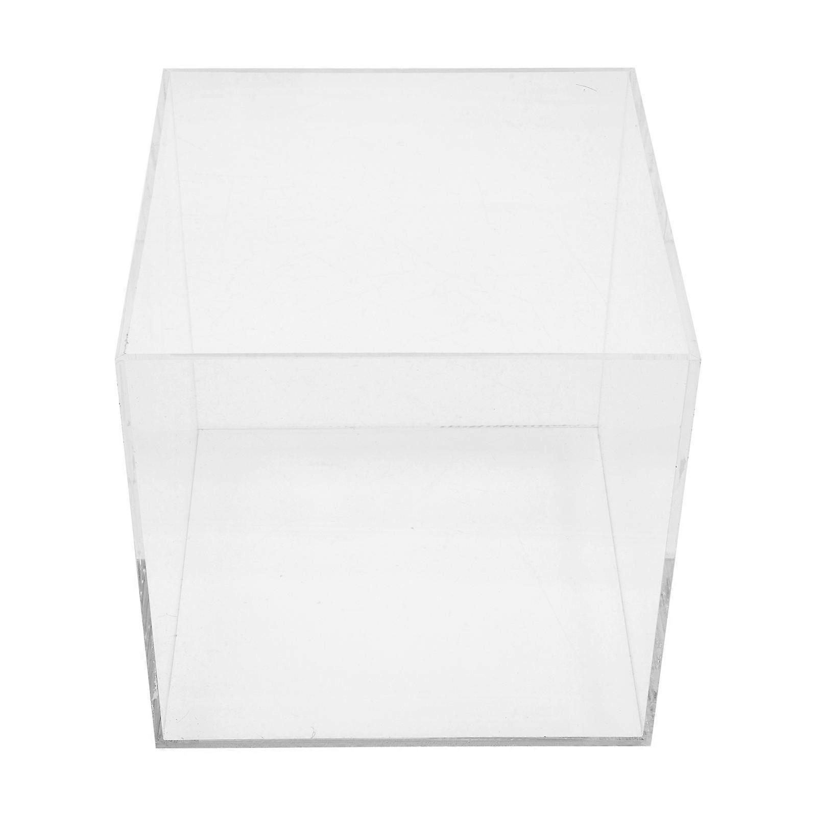 Dust-Proof Acrylic Case Storage Box Desktop Transparent Compact Size 15X15X15CM 1Pack