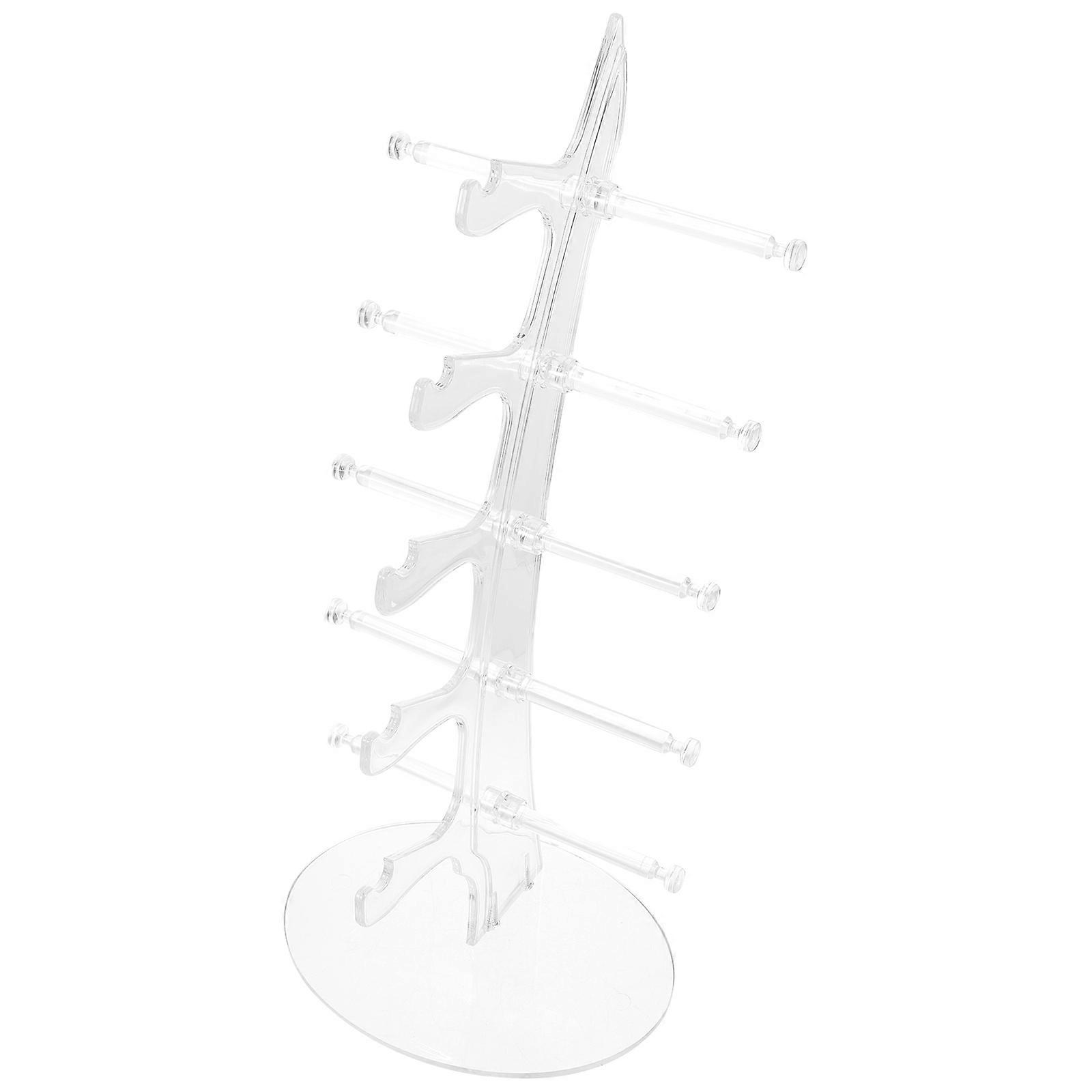 Acrylic Glasses Organizer for Storage Transparent Multipurpose Stand Display Rack 5 Tiers