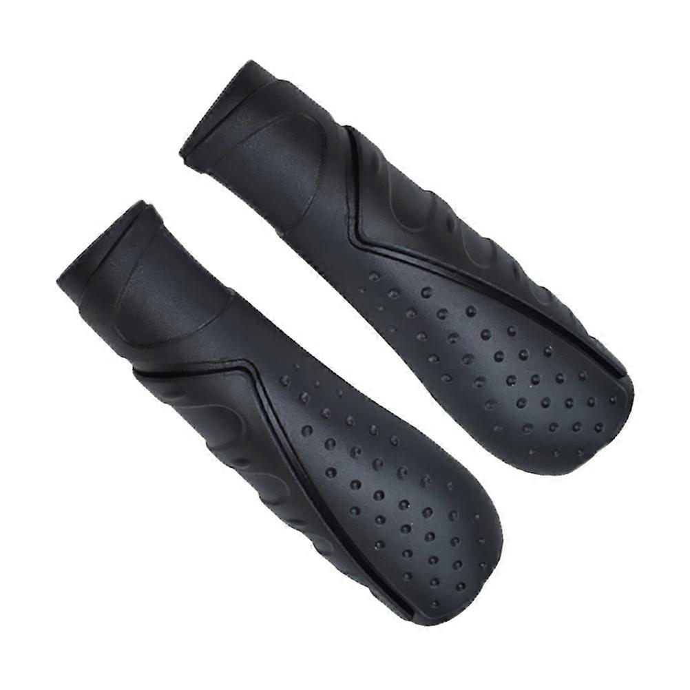 Cycle Handlebar Grips Anti Skid Rubber Mountain Bike Parts Handlebar Accessories Black 2Pcs