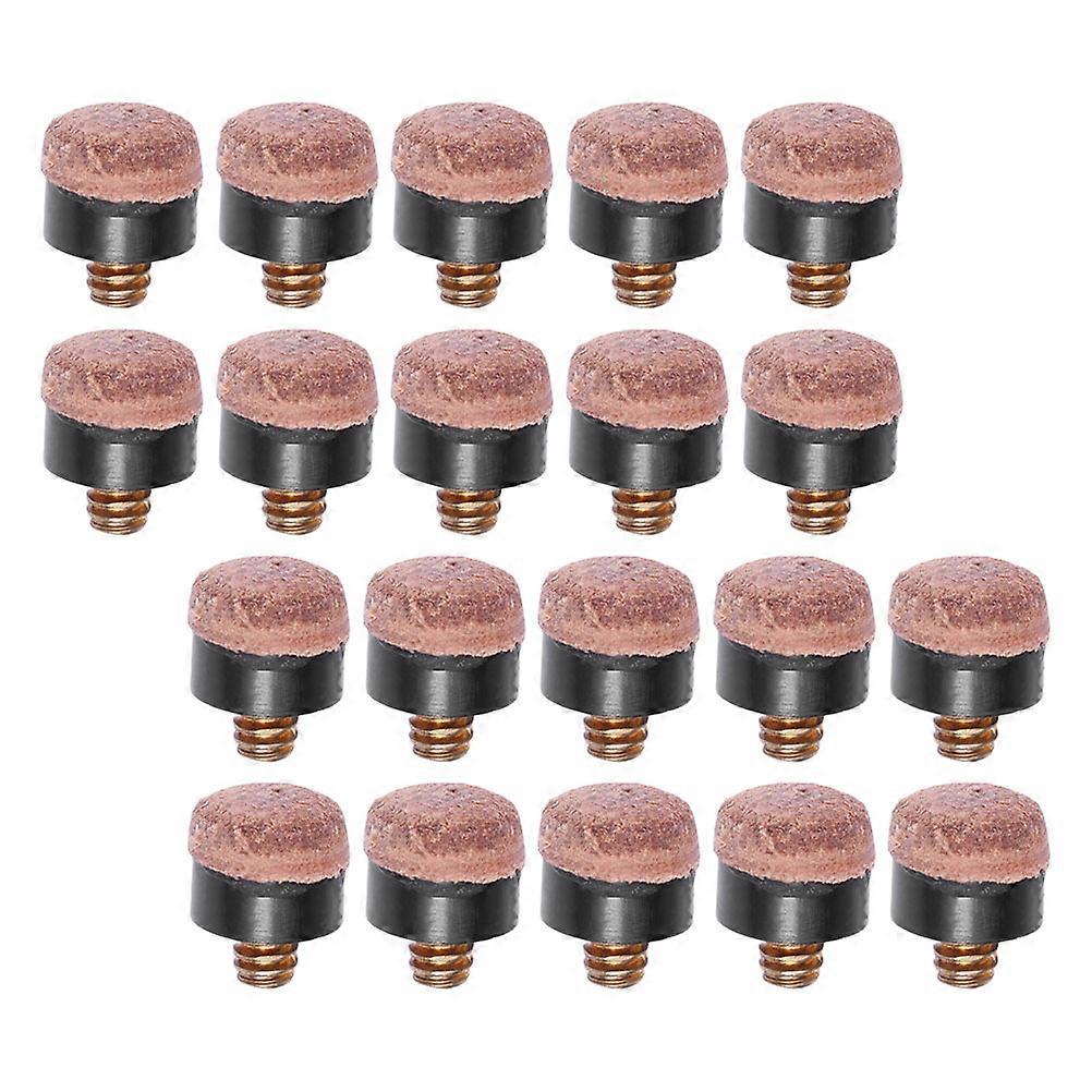 Cue Tips For Pool Stick Pool Cue Accessories For Casual Play 10mm Brown Color Precise Ball Control 20Pcs