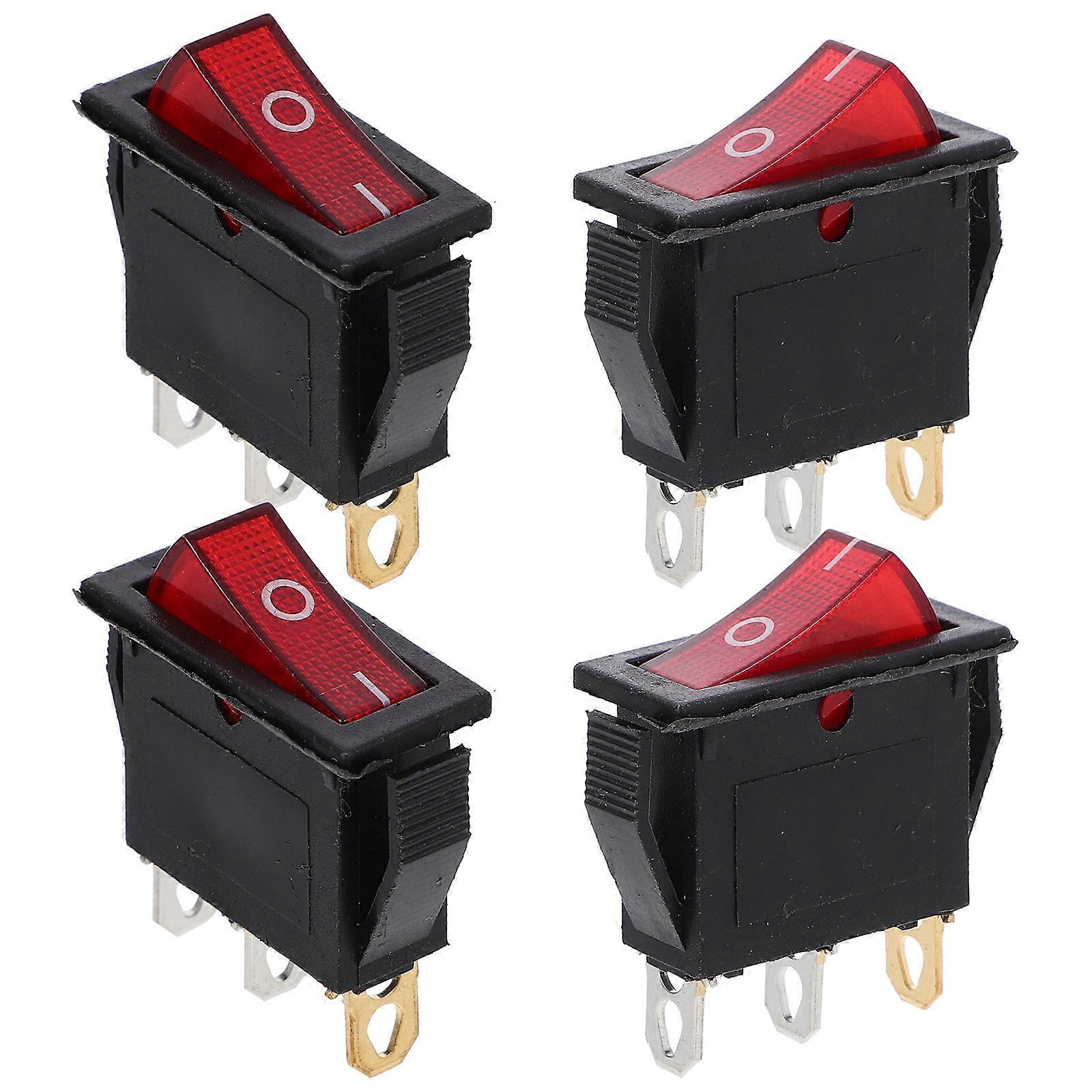 Toggle Switch Replacement Electric Frying Pan Toggle Switch Button Home Users 4.00X3.50X1.50CM Copper Plastic 4Set
