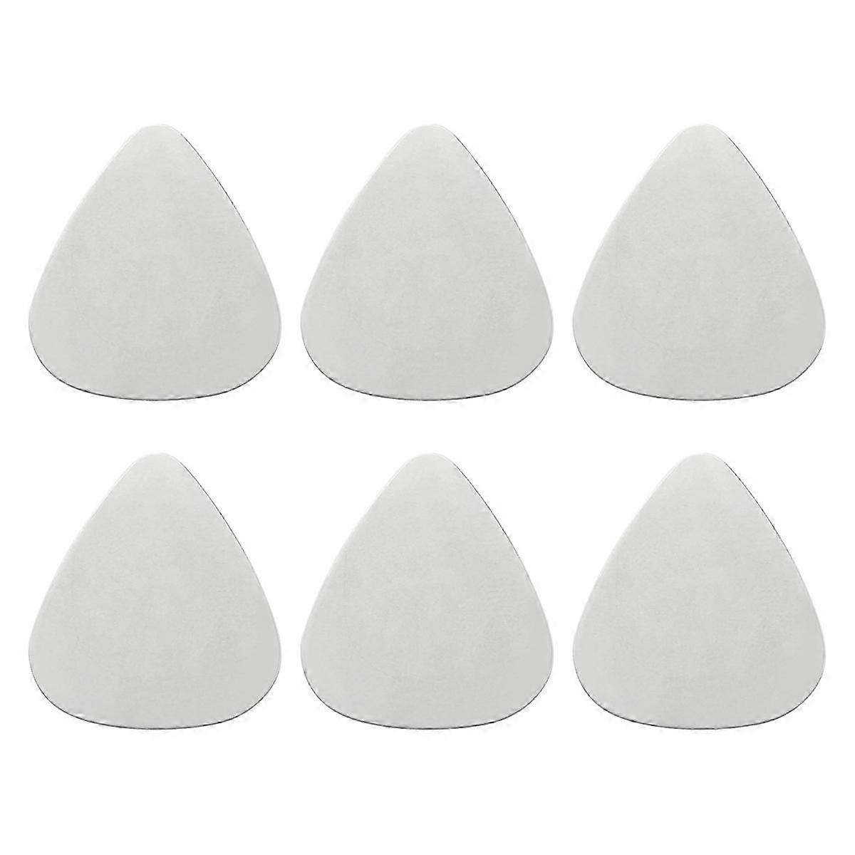 6 médiators en acier inoxydable - Argent