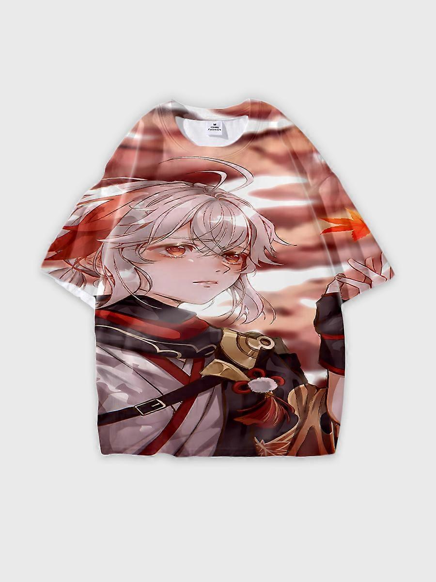 T-shirt round neck Role Pattern loose short sleeve C1186