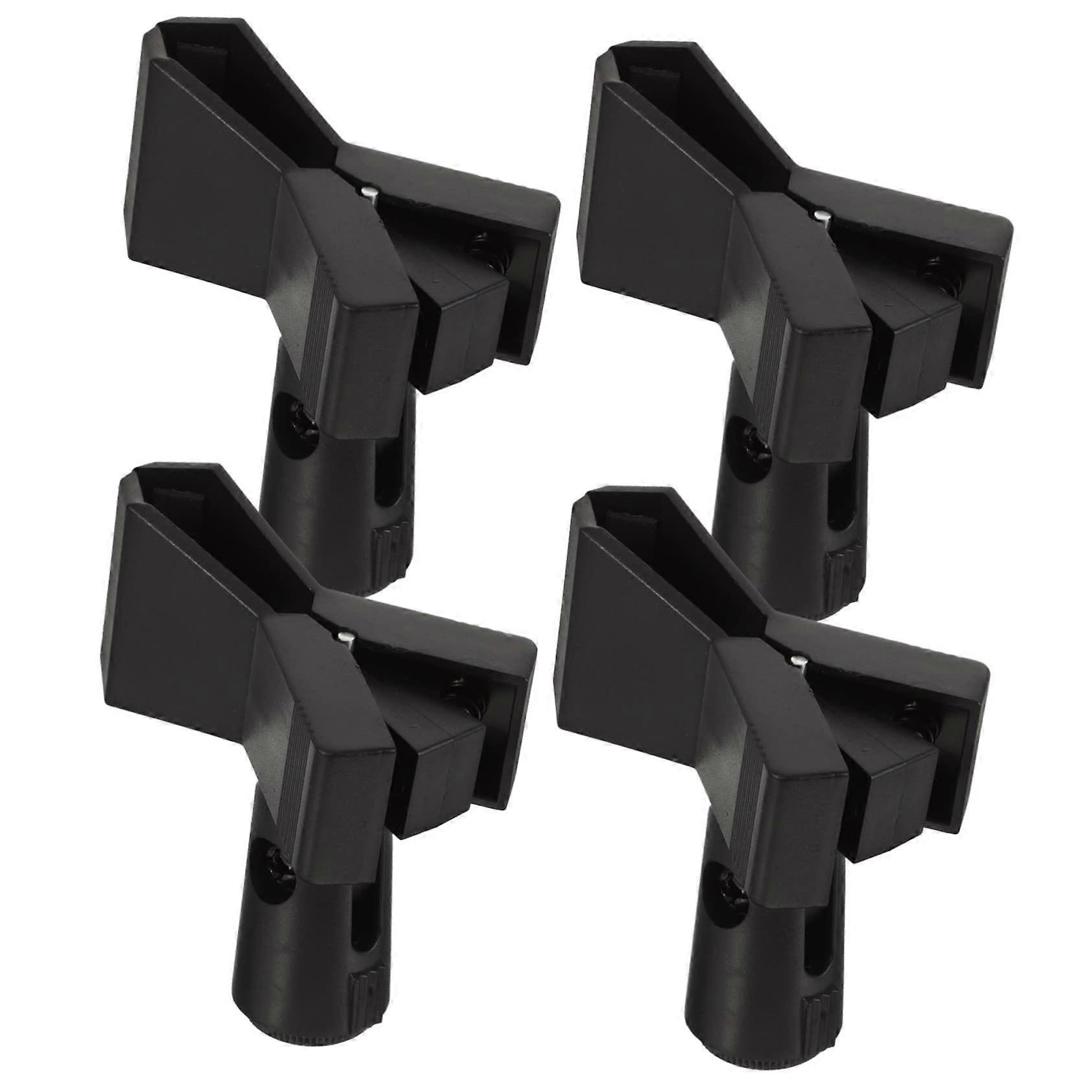 Wireless Microphone Clips - 4-Pack High-Quality Microphone Holder with Secure Grip for Stand, Soft Lining, Compatible with Wireless Mics