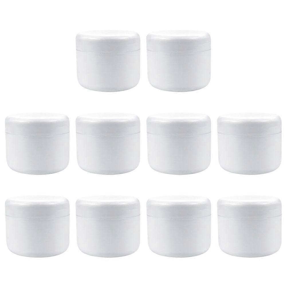 Portable Cream Boxes for Storage White PP Material Leak Proof Perfect for Travel 10Pcs