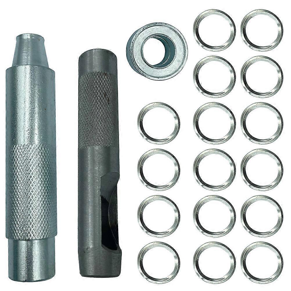 Metal Eyelet Punch Tool For Leatherworking Craftsmen 9.18X2cm Silver Punching Holes 1 Box