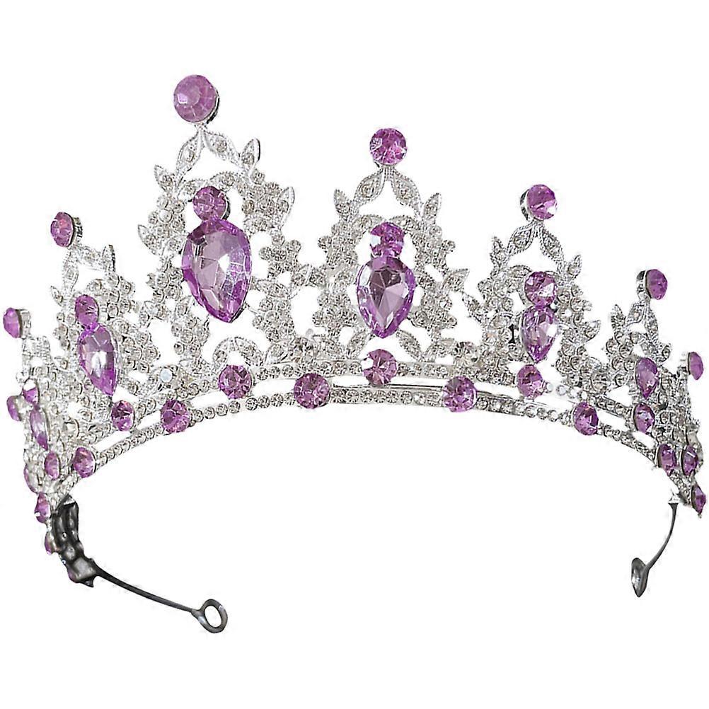 Violette bruidshoofdtooi met kristalontwerp voor bruiloft en feestdecor Lichtgewicht zinklegering