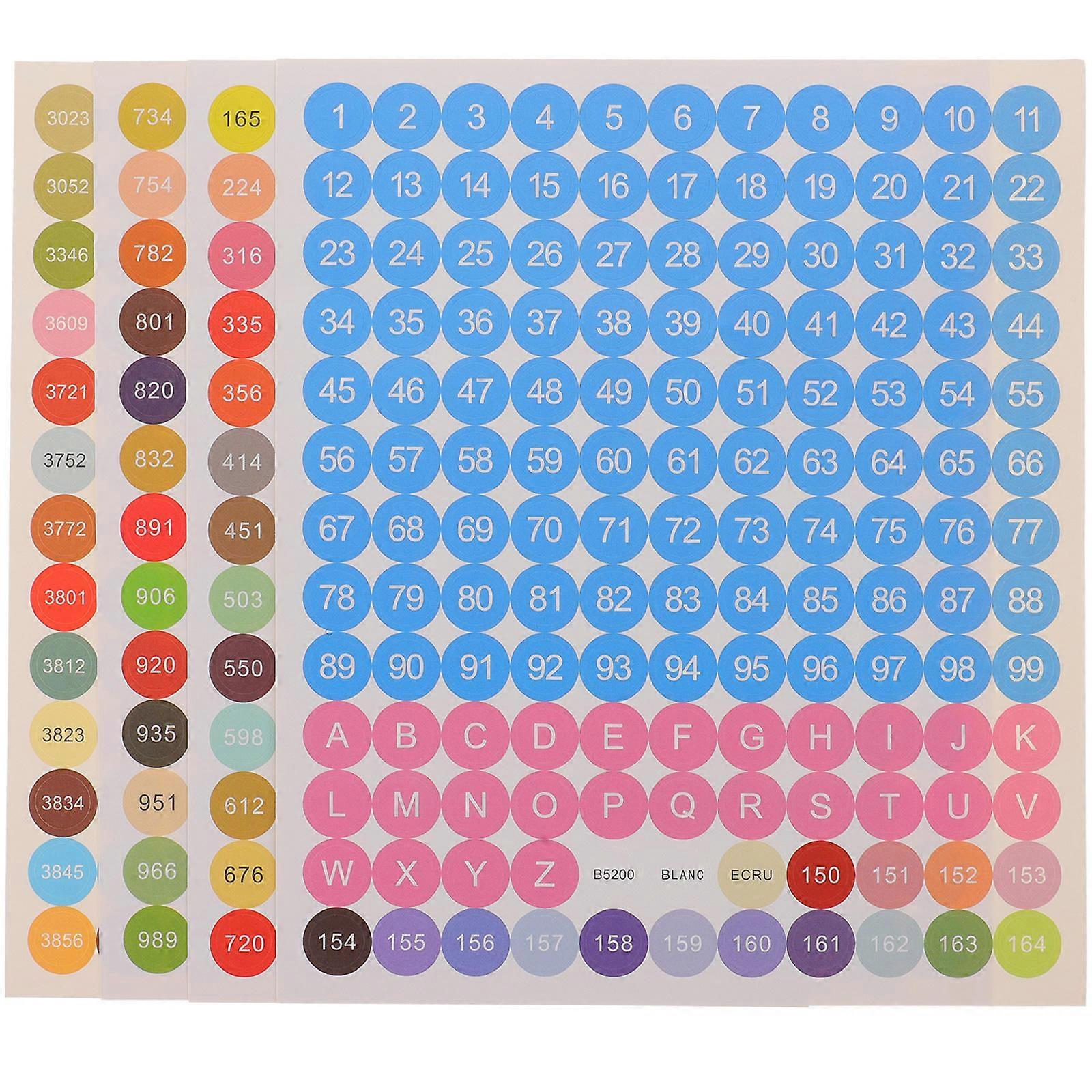 2 Sets Colorful Number Stickers for Easy Organization, Classification, and DIY Crafting Storage Projects