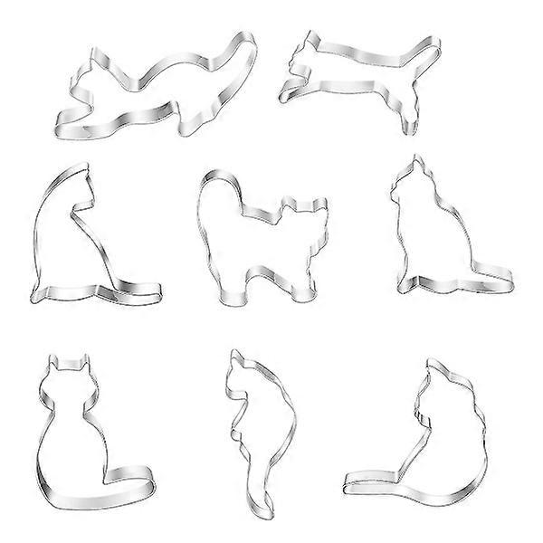 8pcs cat cookie cutter set, easy to use