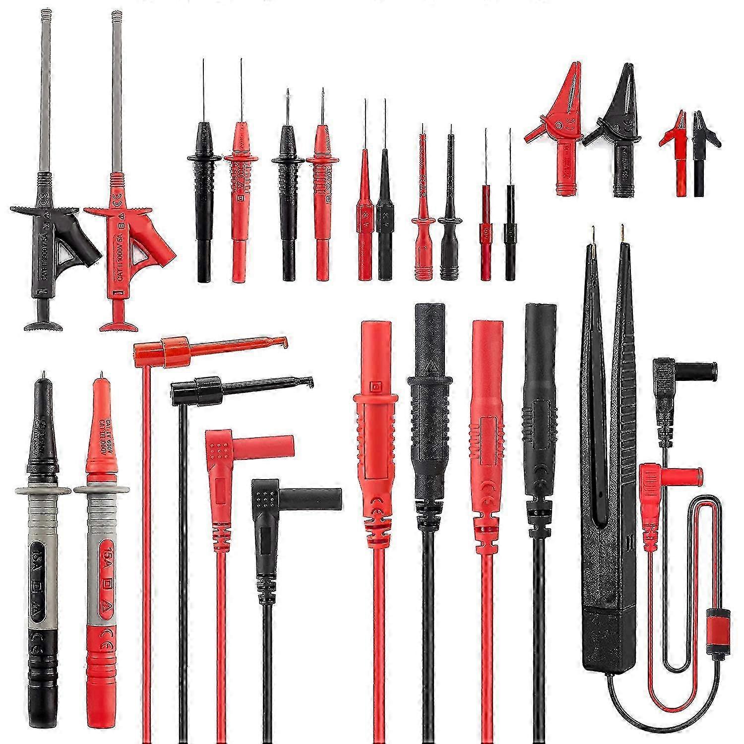 23pcs Multimeter Test Lead Kit With Replaceable Precision Probe Sets And Alligator Clips, Test Prob SZRH A-GB