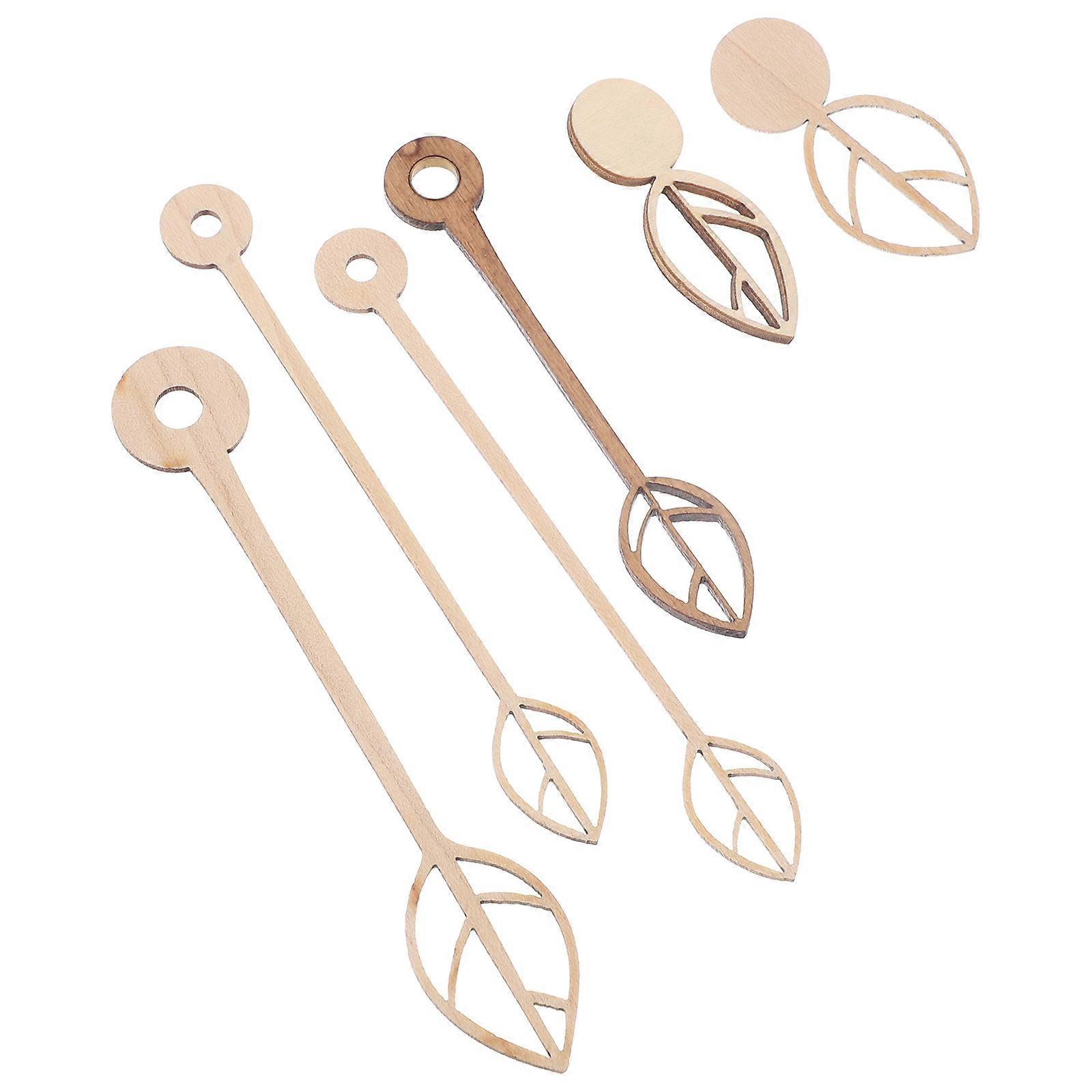 6pcs DIY Clock Hands Clock Pointer Wooden Clock Parts Replacement Wood Clock Hands