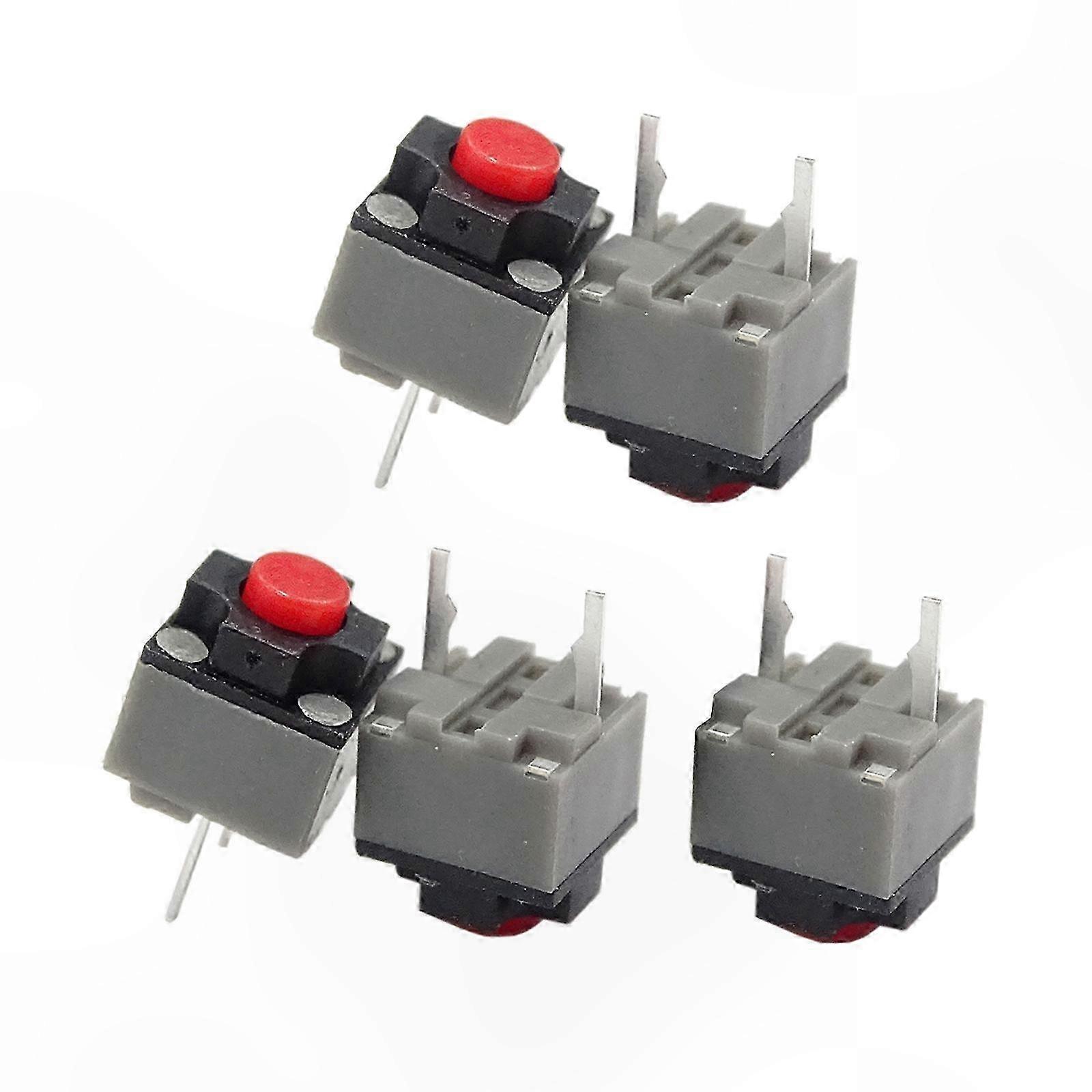 5PCS New Kailh Mute Button 6x6x7.3mm Quare Silent Micro Switch Tact Button Switch 6x6x7.3mm Yellow