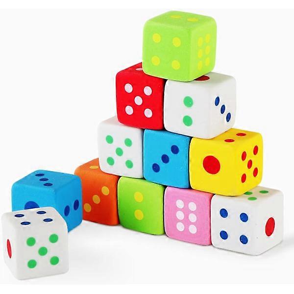 Dice Shaped Erasers (Multicolor), 24 Mini Cute Pressable Erasers, High