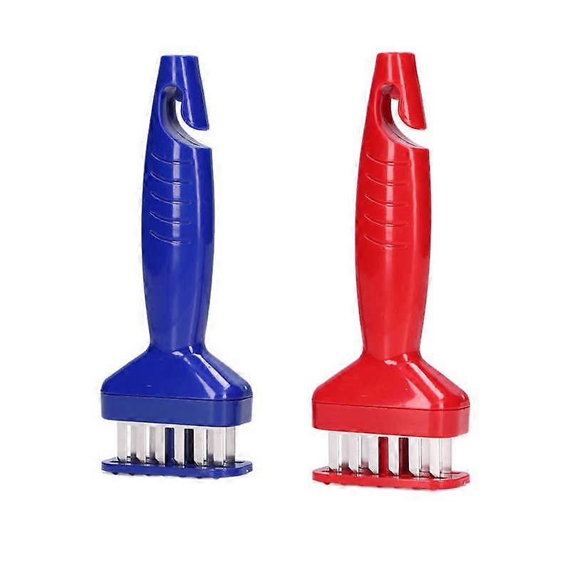 2Pcs Profession Stainless Steel Meat Tenderizer Blade Steel Needle Steak Tenderizer Tool for Chicken Breast Beef Pork Chops