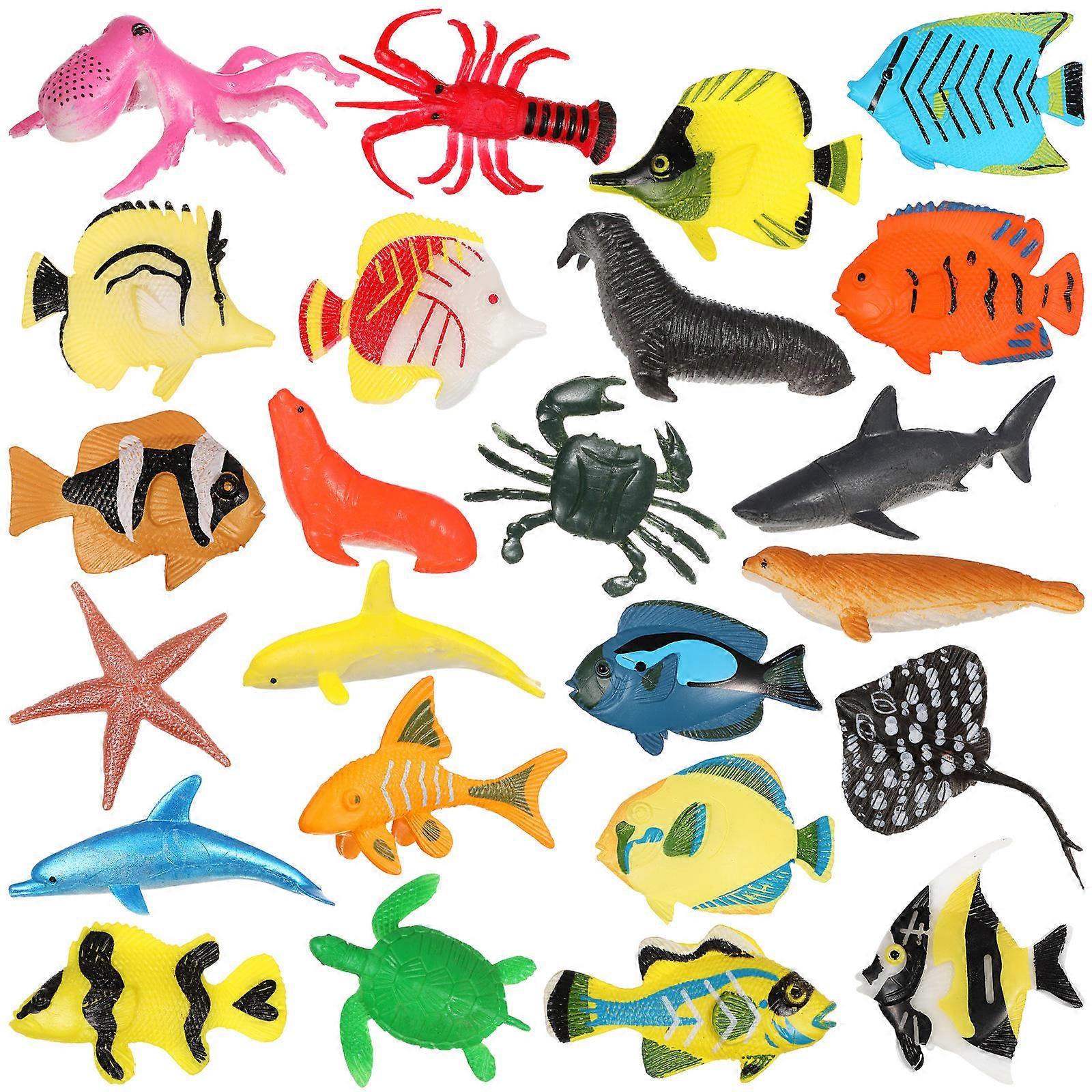 Mini Sea Animals Figures Realistic Representation Aquarium Owners 7.00X4.00X1.00CM 1 Set