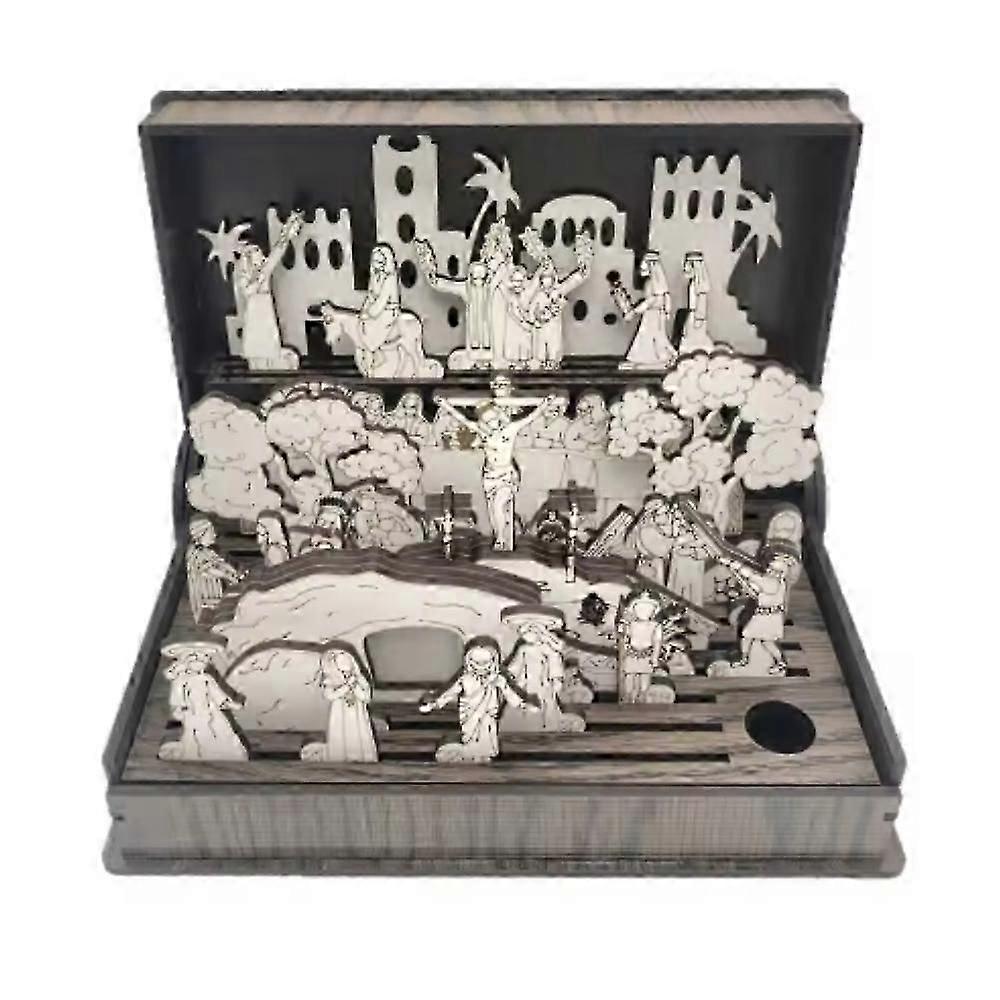 Family Easter Holy Week Gift, Scene Decor, Unique Handmade DIY Easter Book Kit