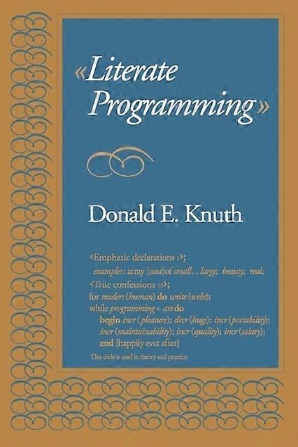 Literate Programming by Donald E. Knuth Paperback Book