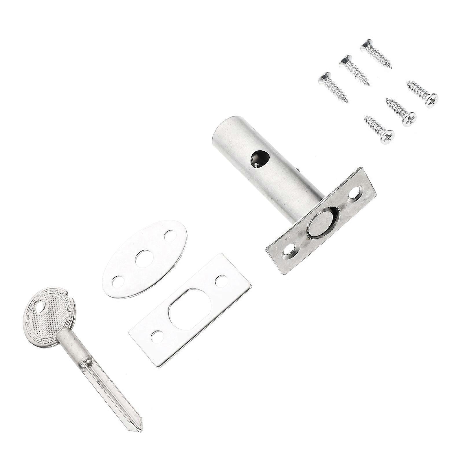 Rust Resistant Door Lock Stainless Steel Handle Lock Ideal For Bathroom Door Use 7.5X5X2.3CM 1 Set