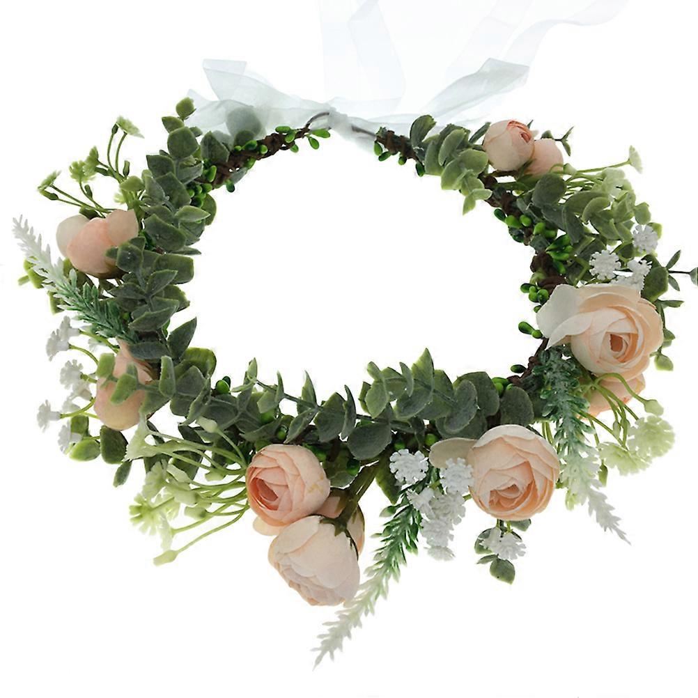 It sounds like you're describing a product listing for a **bridal flower wreath headband**. Here's a polished and professional product description