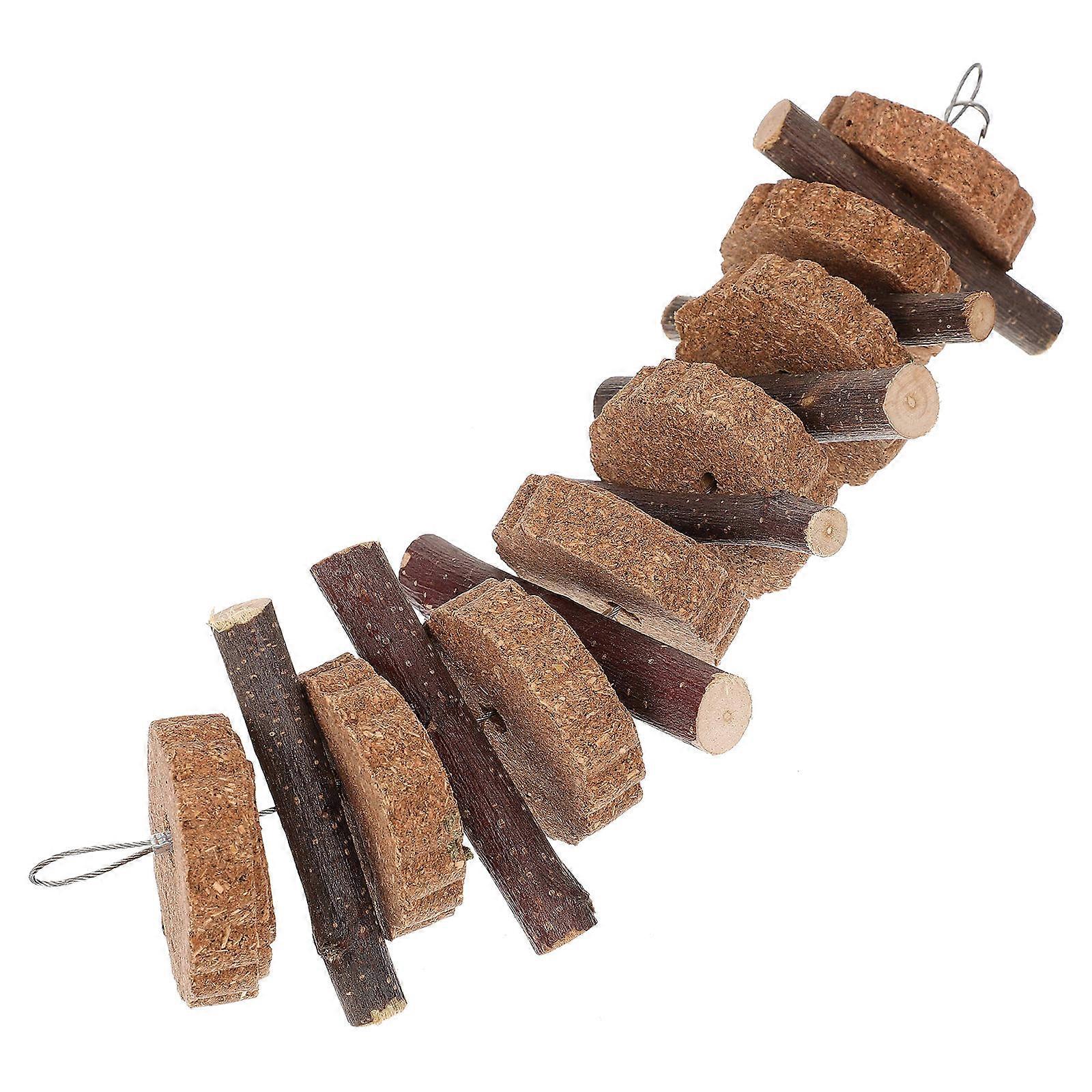 Rabbit Chew Toy Natural Biting Toy Portable Small Pets Chewing Toy Bunny Hamster Teething Toy