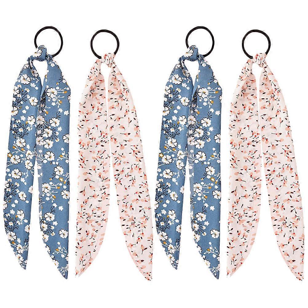 Here's a refined and engaging product description for your **4pcs Long Tail Bow Hair Ties / Soft Cloth Ponytail Holders**:
✨ **Stylish 4 Pack